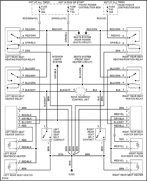1990 750iL Rear Seat Heater Circuit
Electrical Wiring Diagrams
page ELE-251