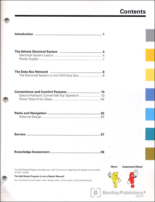 Volkswagen Eos Electrical System Design and Function Technical Service Training Self-Study Program Table of Contents