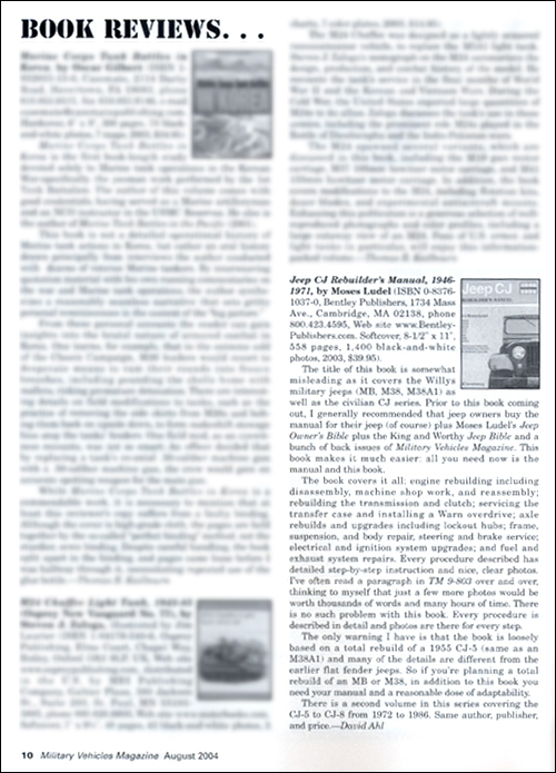 Review of Jeep® CJ Rebuilder